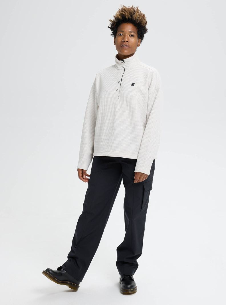Burton Amora Waffle Mock Neck Svetrove Saty Mikina Damske Strieborne | 36215-LNZF