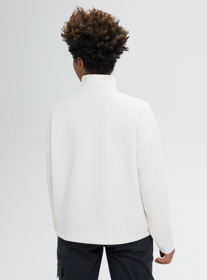 Burton Amora Waffle Mock Neck Svetrove Saty Mikina Damske Strieborne | 36215-LNZF