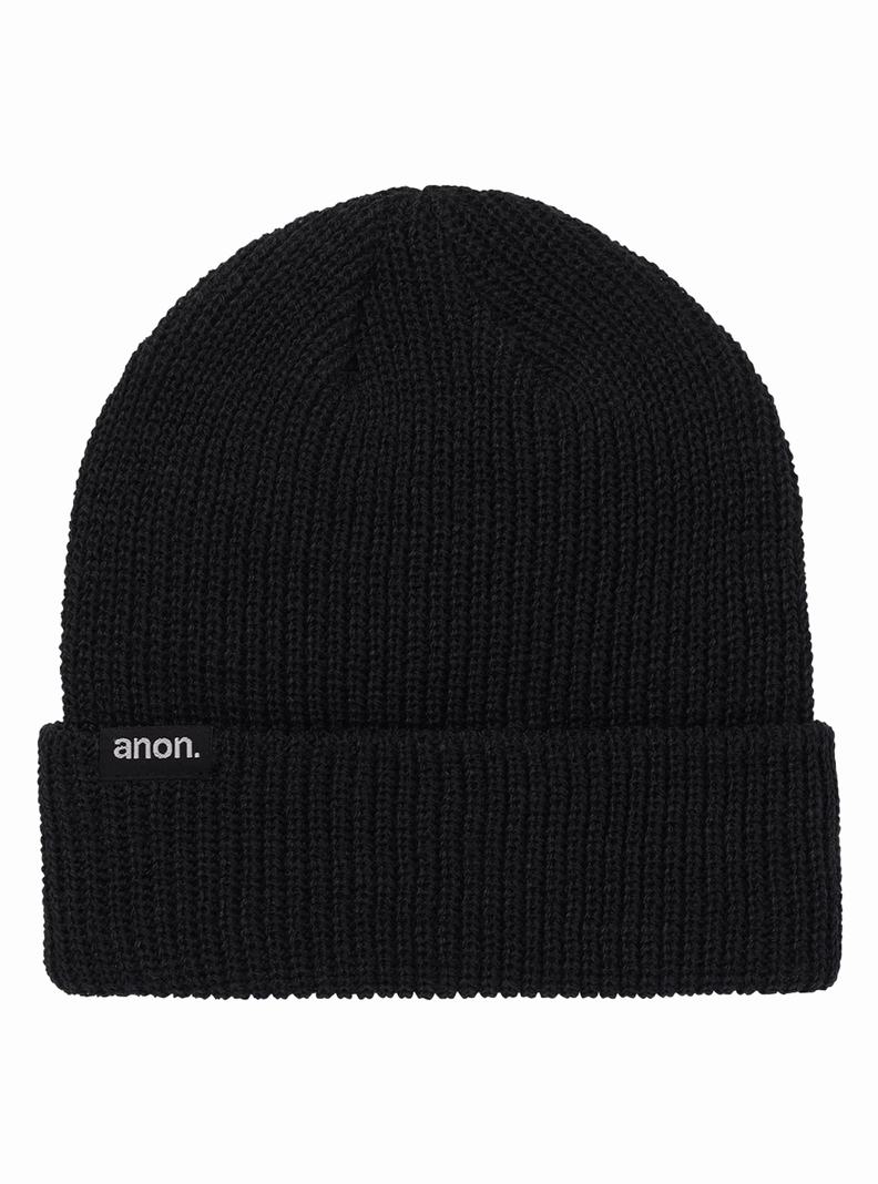 Burton Anon Cuff Čiapky Panske Čierne | 71469-MTRJ