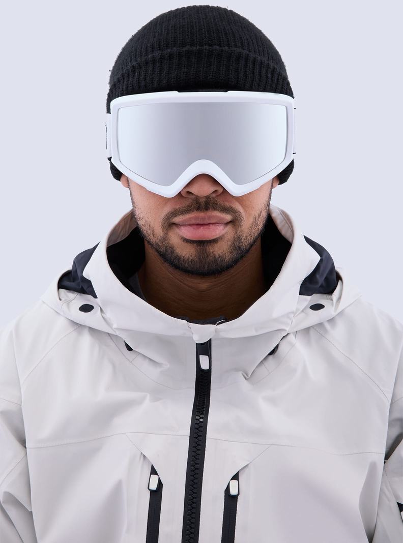Burton Anon Helix 2.0 Goggles + Bonus Lens Okuliare Panske Biele Strieborne | 43860-WIYJ