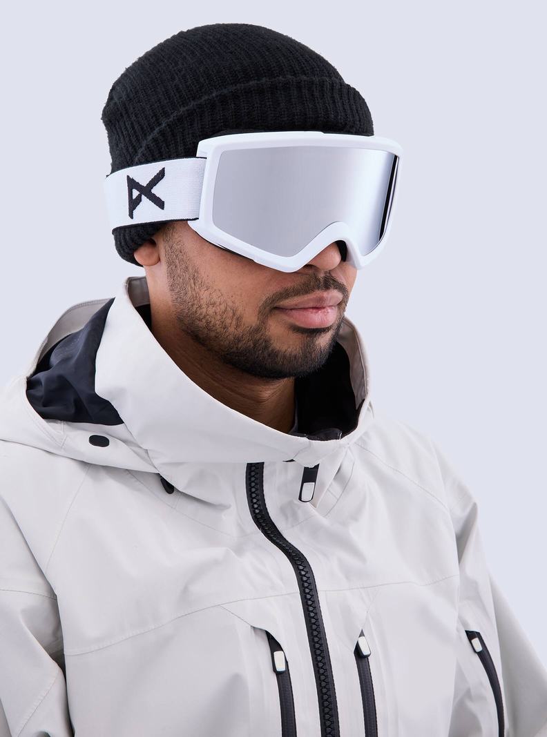 Burton Anon Helix 2.0 Goggles + Bonus Lens Okuliare Panske Biele Strieborne | 43860-WIYJ
