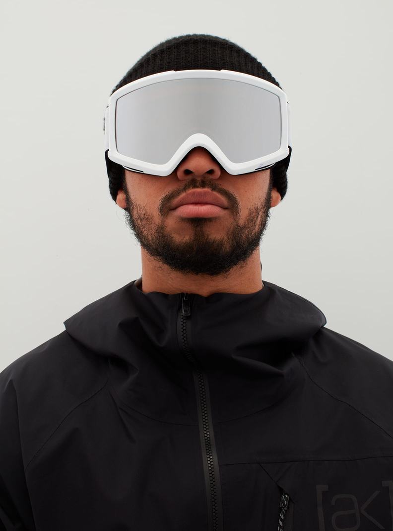 Burton Anon Helix 2.0 Goggles + Bonus Lens Okuliare Panske Biele Strieborne | 43860-WIYJ
