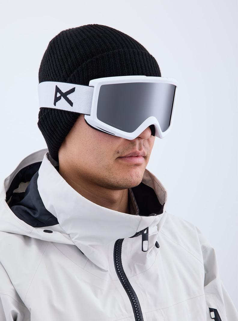 Burton Anon Helix 2.0 Low Bridge Fit Okuliare Panske Biele Oranžové Čierne | 08695-IWAV