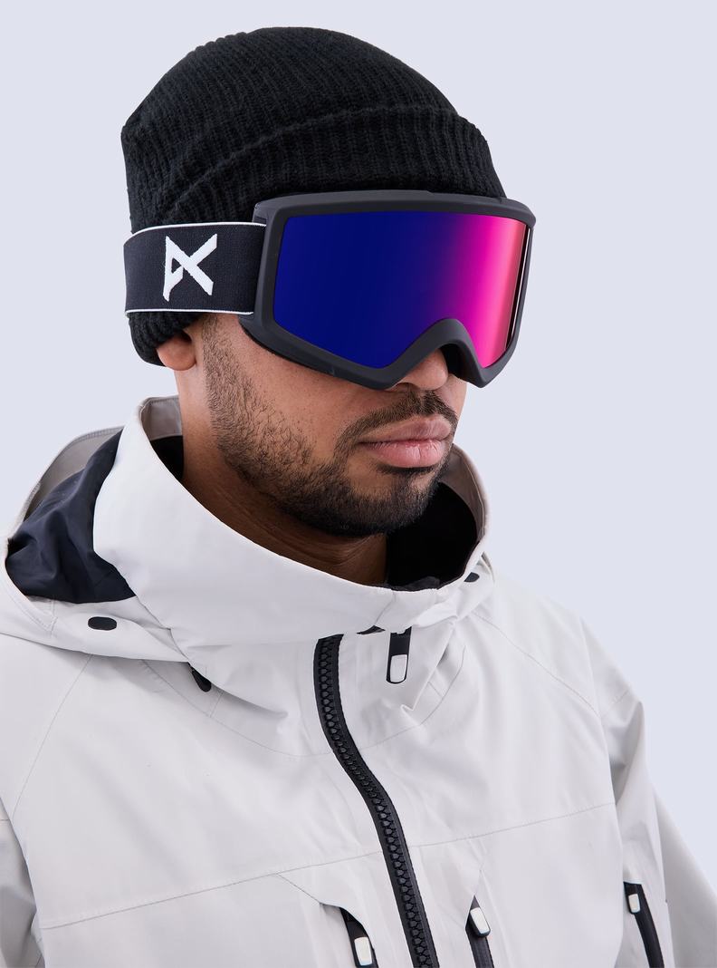 Burton Anon Helix 2.0 Perceive Goggles + Bonus Lens Okuliare Panske Čierne Oranžové Červené | 20853-AKIT