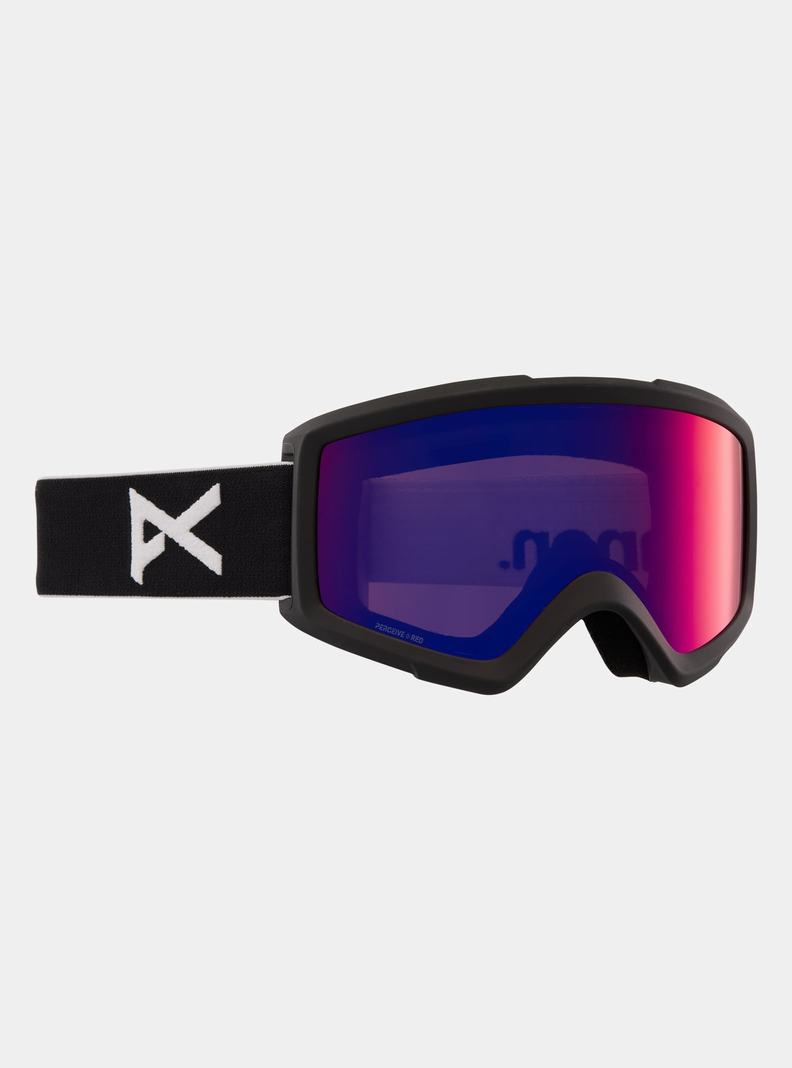 Burton Anon Helix 2.0 Perceive Goggles + Bonus Lens Okuliare Panske Čierne Oranžové Červené | 20853-AKIT