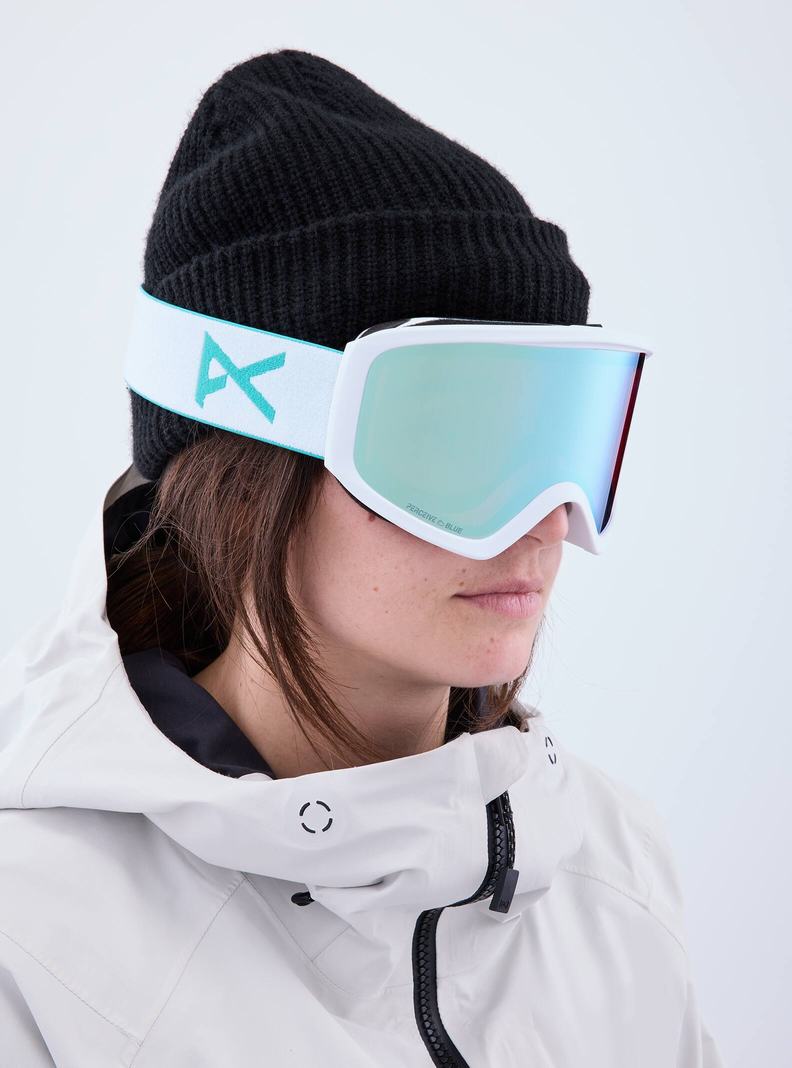 Burton Anon Insight Goggles + Bonus Lens Okuliare Panske Biele Modre | 85601-ULTE