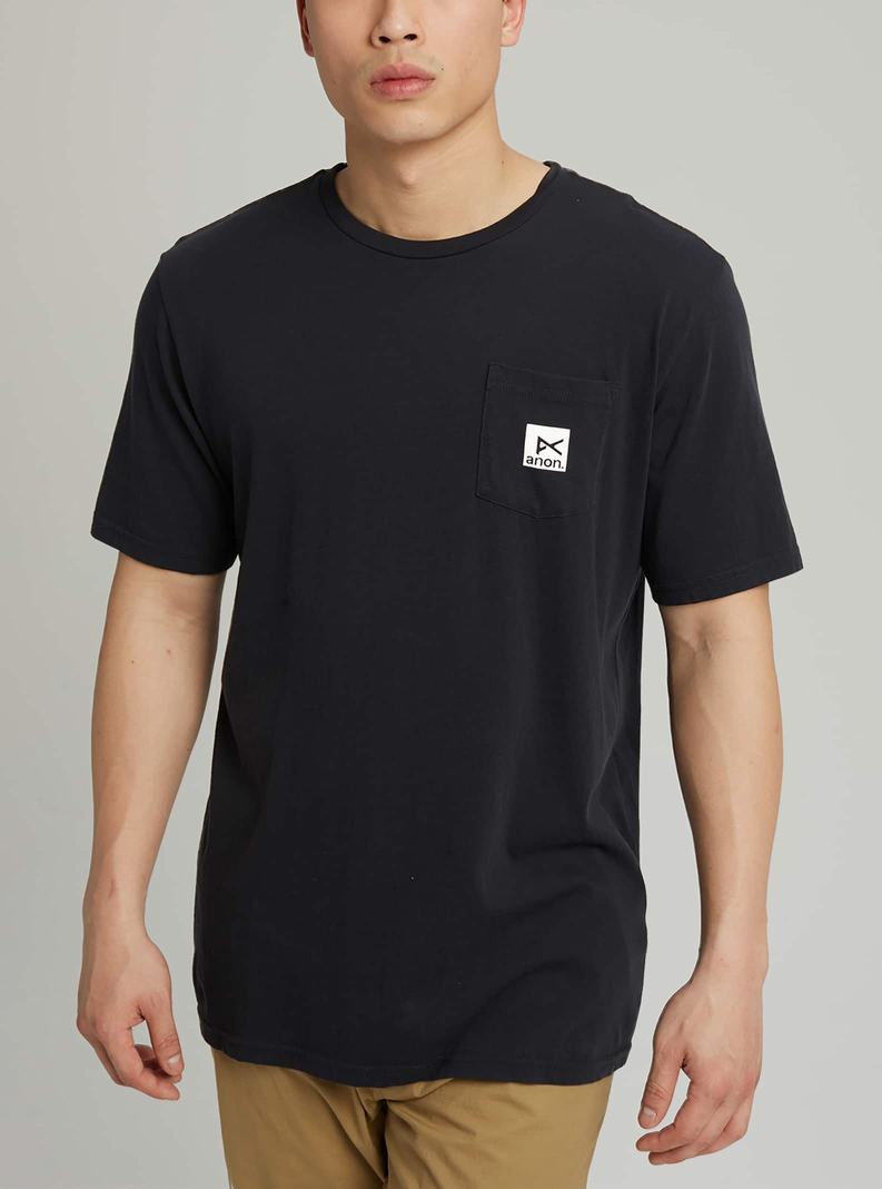 Burton Anon Kratke Sleeve Pocket Tričko Damske Čierne | 30951-QDBC