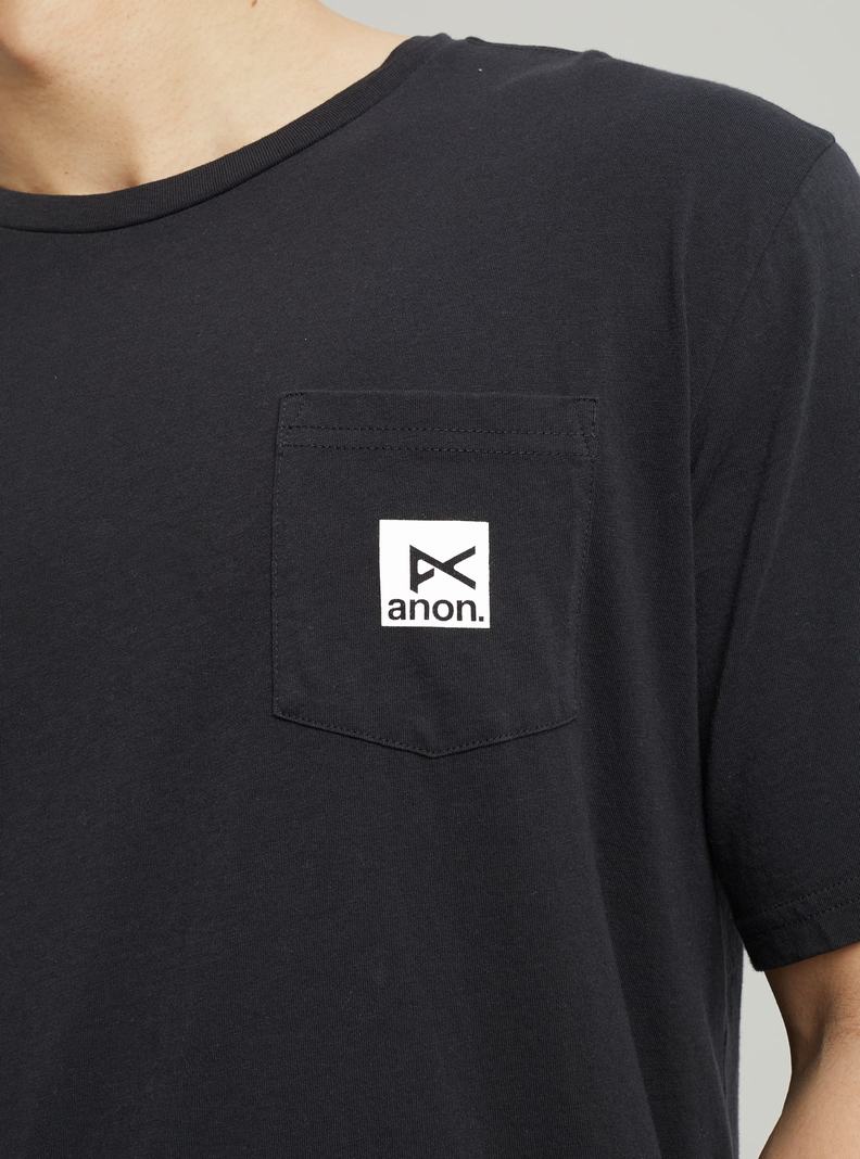 Burton Anon Kratke Sleeve Pocket Tričko Damske Čierne | 30951-QDBC