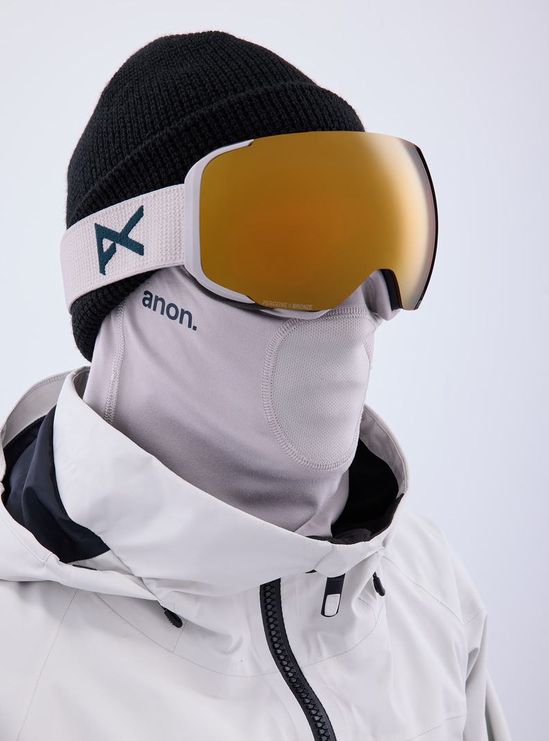 Burton Anon M2 Goggles + Bonus Lens + MFI® Face Mask Okuliare Panske Siva Oranžové | 10487-RUFX