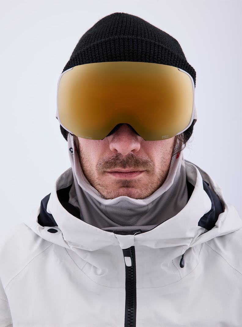 Burton Anon M2 Goggles + Bonus Lens + MFI® Face Mask Okuliare Damske Siva Oranžové | 18740-OCPA