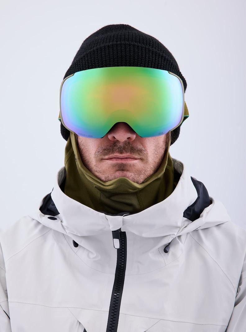 Burton Anon M2 Goggles + Bonus Lens + MFI® Face Mask Okuliare Damske Zelene Ruzove | 46873-HBOM