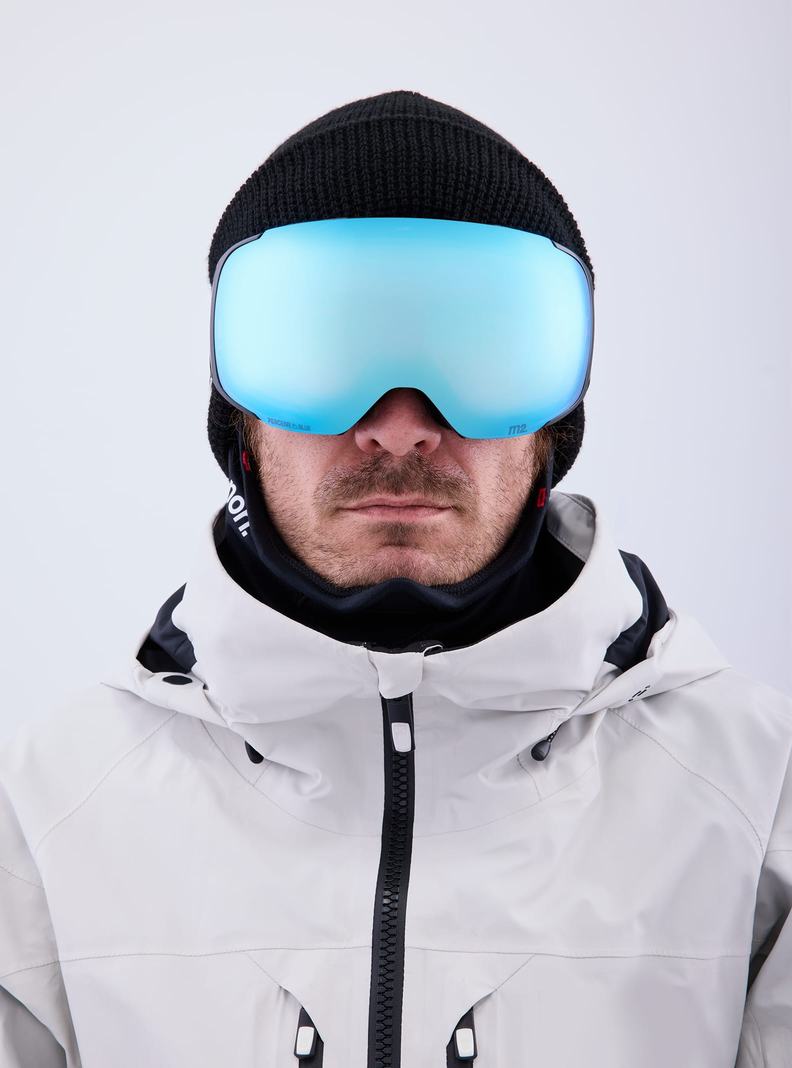 Burton Anon M2 Goggles + Bonus Lens + MFI® Face Mask Okuliare Panske Čierne Modre Ruzove | 52916-KZXT