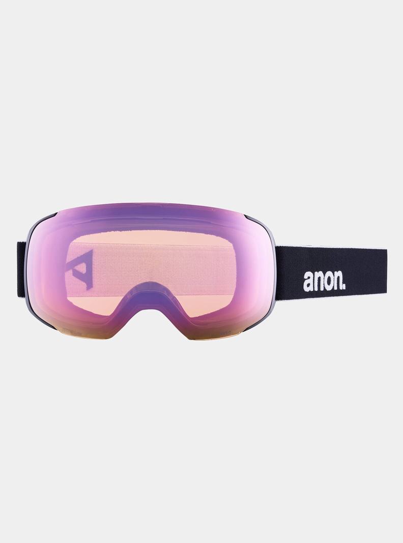 Burton Anon M2 Low Bridge Fit Goggles + Bonus Lens + MFI® Face Mask Okuliare Damske Čierne Oranžové Červené | 82574-VWXH