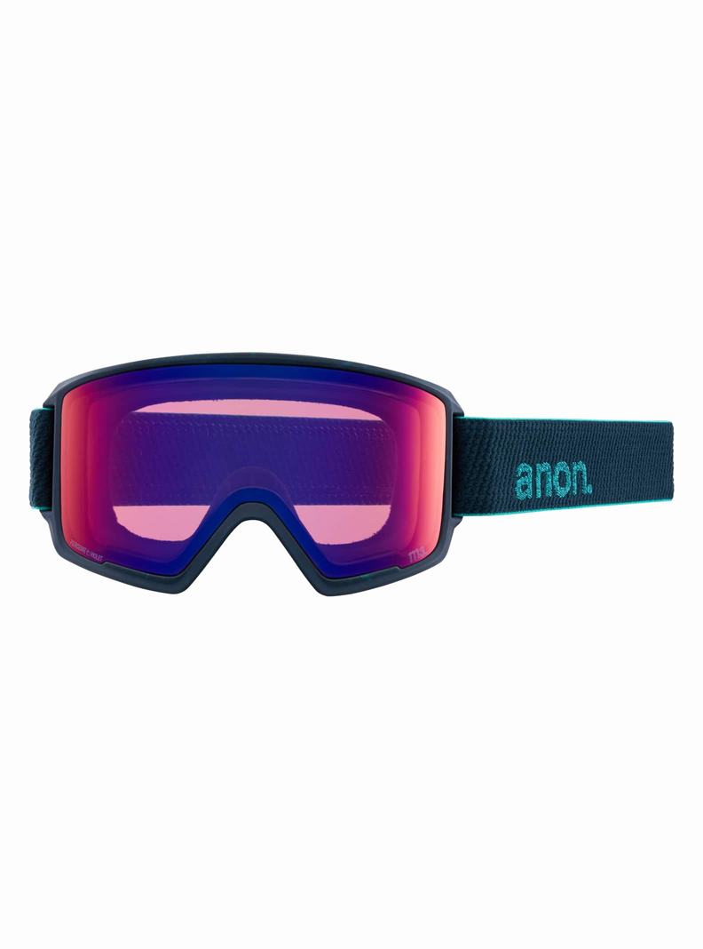 Burton Anon M3 Goggles + Bonus Lens + MFI® Face Mask Okuliare Panske Čierne Modre Ruzove | 30618-JNDY