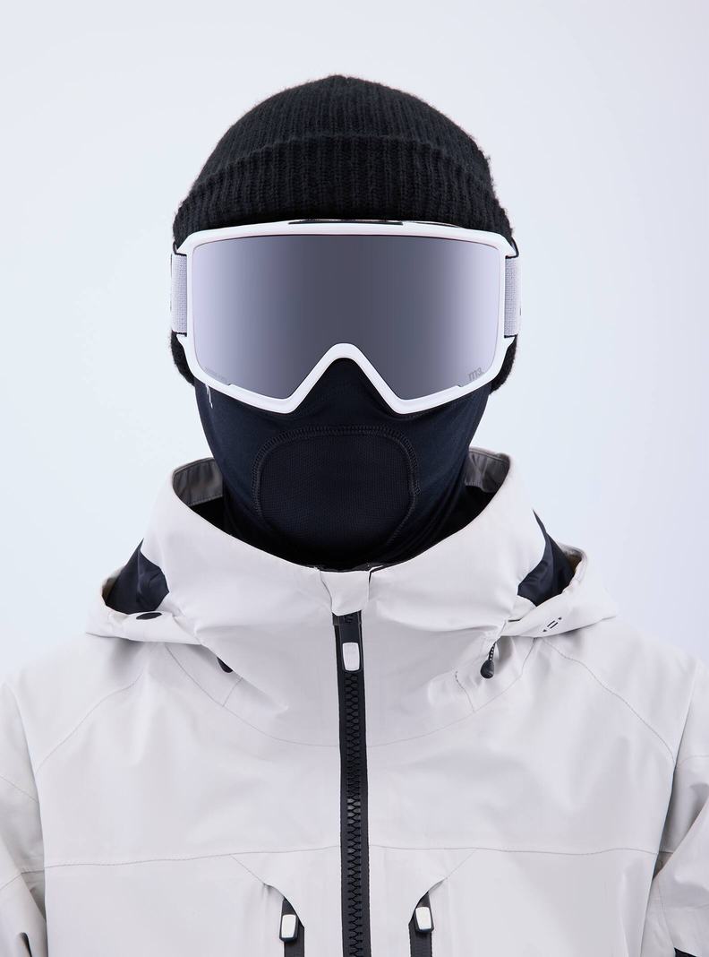 Burton Anon M3 Goggles + Bonus Lens + MFI® Face Mask Okuliare Panske Biele Oranžové Čierne Nachový | 32607-KZUR