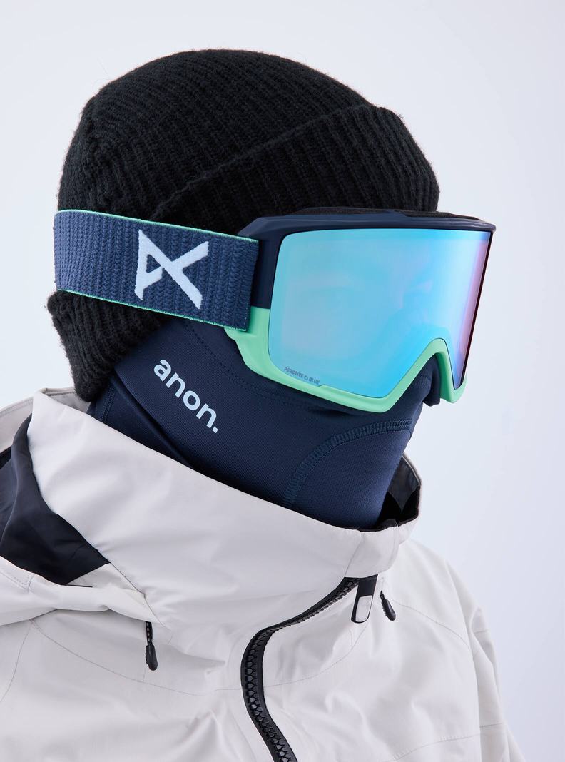 Burton Anon M3 Goggles + Bonus Lens + MFI® Face Mask Okuliare Damske Námornícka Modrá Modre Ruzove | 71308-OJHA