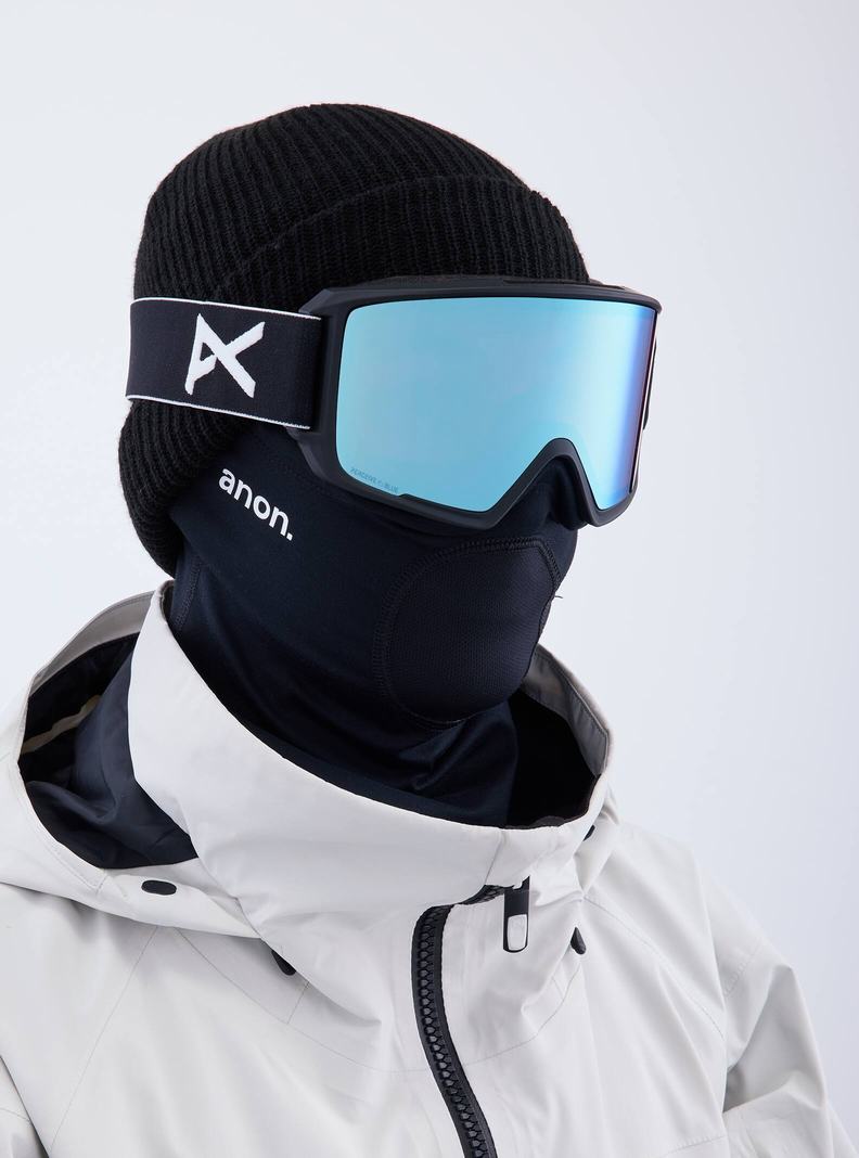 Burton Anon M3 Low Bridge Fit Goggles + Bonus Lens + MFI® Face Mask Okuliare Damske Čierne Modre Ruzove | 15849-JVXL