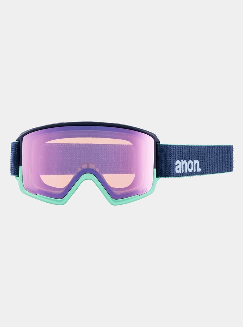 Burton Anon M3 Low Bridge Fit Goggles + Bonus Lens + MFI® Face Mask Okuliare Damske Čierne Modre Ruzove | 15849-JVXL
