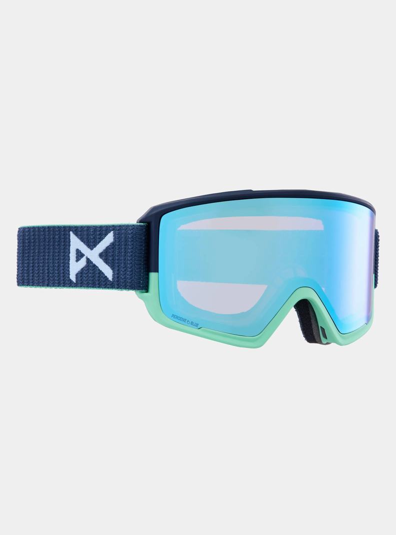Burton Anon M3 Low Bridge Fit Goggles + Bonus Lens + MFI® Face Mask Okuliare Damske Námornícka Modrá Modre Ruzove | 58639-SNBG