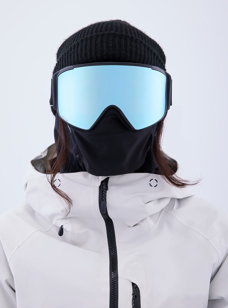 Burton Anon M4S Goggles (Cylindrical) + Bonus Lens + MFI® Face Mask Okuliare Panske Čierne Modre Ruzove | 13560-TYKH