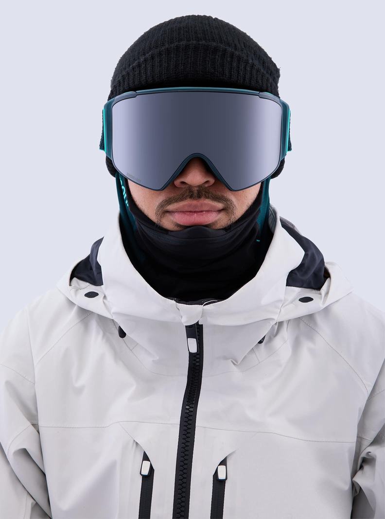 Burton Anon M4S Goggles (Cylindrical) + Bonus Lens + MFI® Face Mask Okuliare Panske Čierne Oranžové Červené | 19756-JGIC