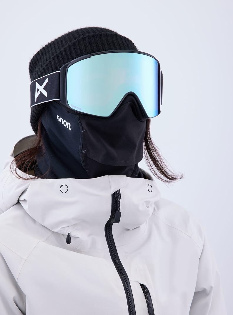 Burton Anon M4S Goggles (Cylindrical) + Bonus Lens + MFI® Face Mask Okuliare Damske Čierne Modre Ruzove | 25794-JGOB