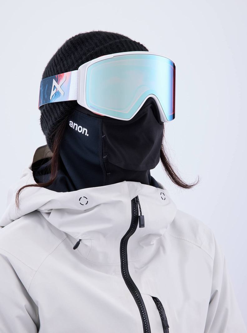 Burton Anon M4S Goggles (Cylindrical) + Bonus Lens + MFI® Face Mask Okuliare Damske Oranžové | 30598-VOYB