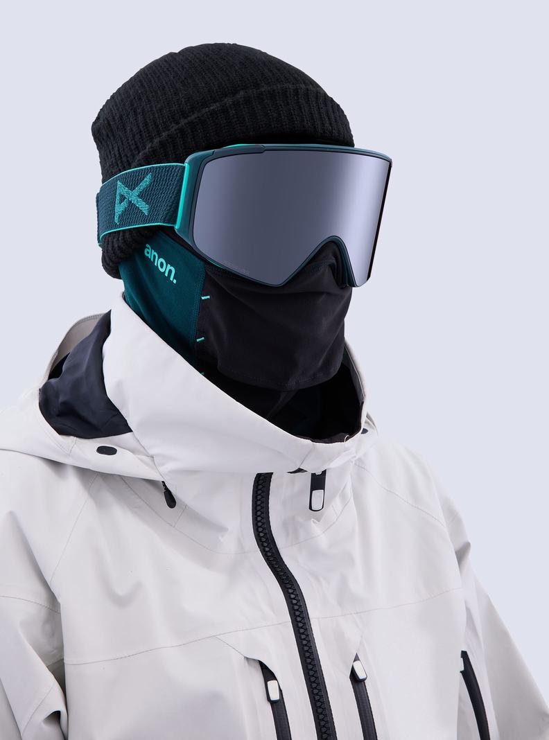 Burton Anon M4S Goggles (Cylindrical) + Bonus Lens + MFI® Face Mask Okuliare Damske Čierne Oranžové Červené | 80427-DNPB