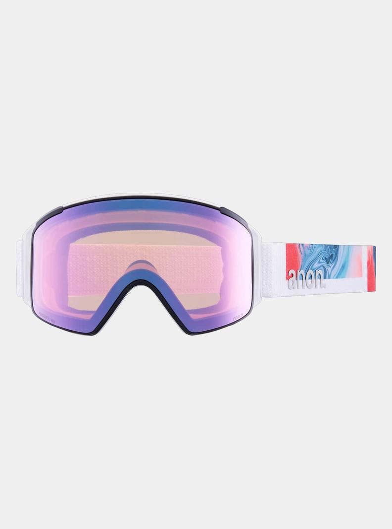 Burton Anon M4S Goggles (Cylindrical) + Bonus Lens + MFI® Face Mask Okuliare Panske Oranžové Čierne Nachový | 80526-KVYN