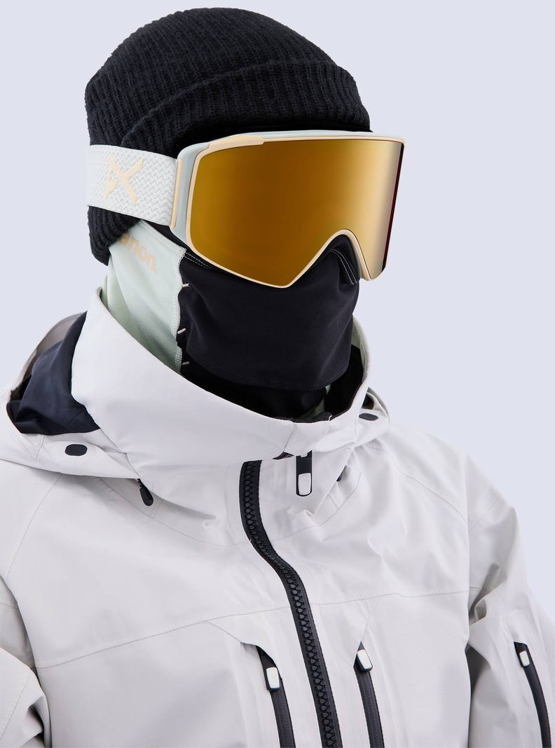 Burton Anon M4S Goggles (Cylindrical) + Bonus Lens + MFI® Face Mask Okuliare Damske Oranžové Čierne Nachový | 98401-CKAN