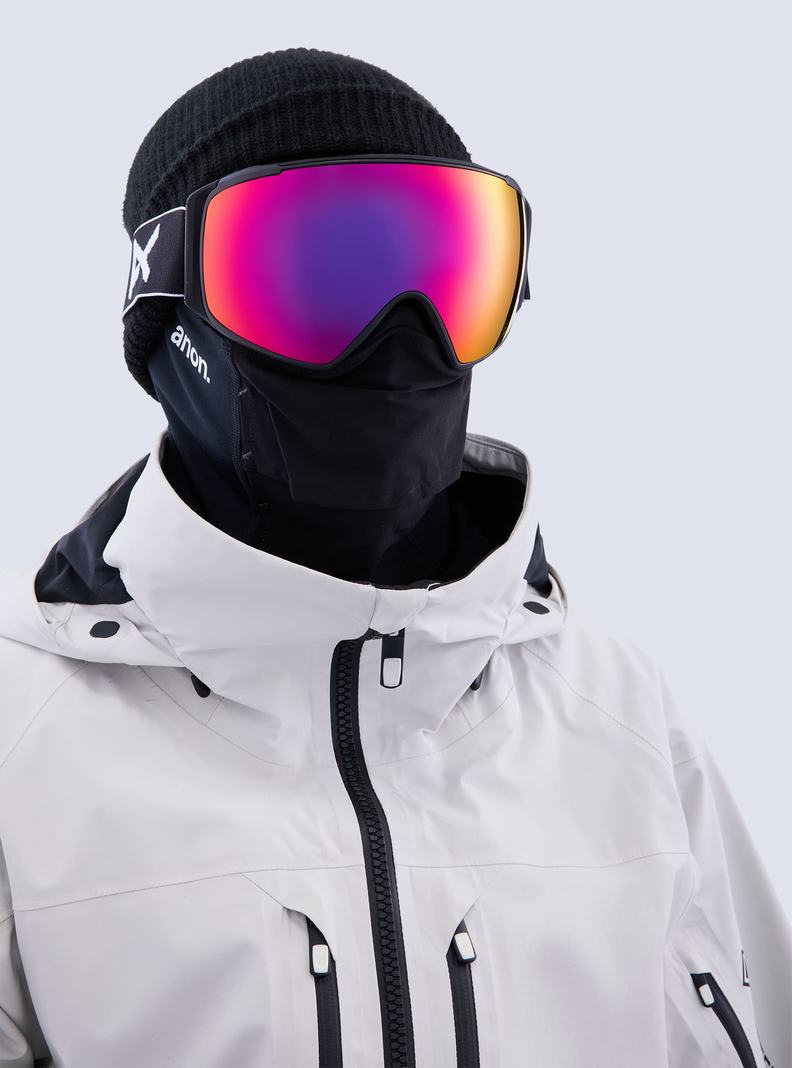 Burton Anon M4S Goggles (Toric) + Bonus Lens + MFI® Face Mask Okuliare Panske Čierne Oranžové Červené | 61745-FMJD