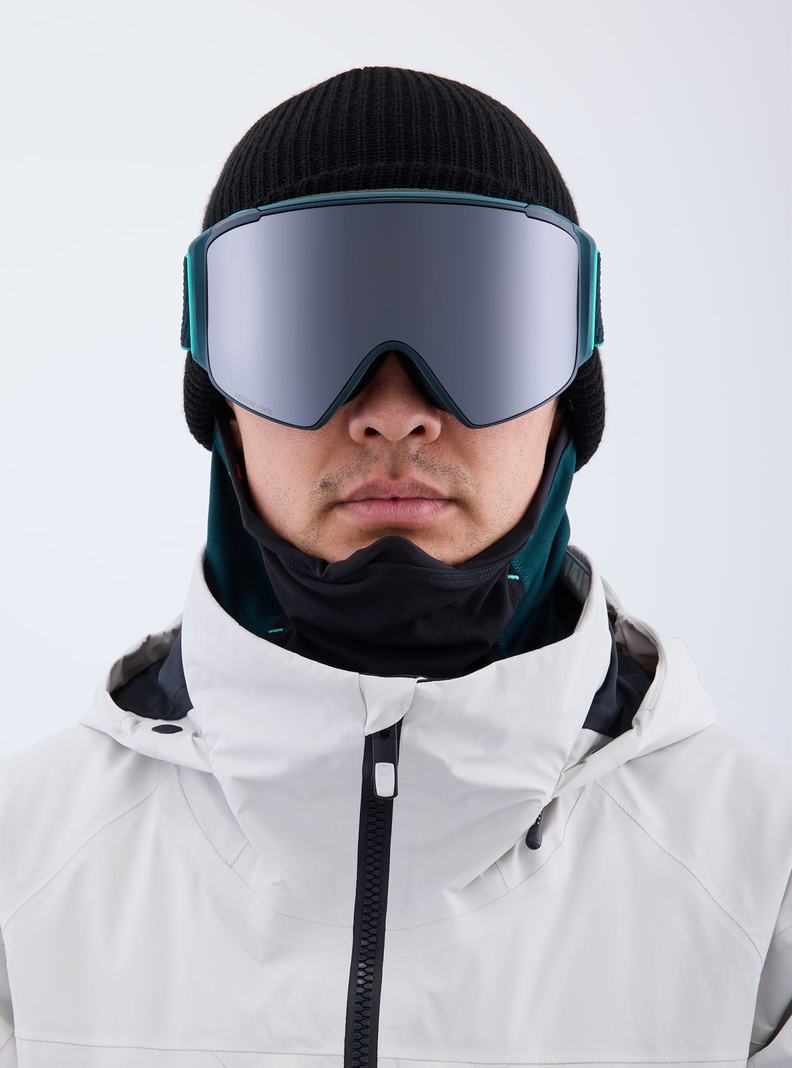 Burton Anon M4S Low Bridge Fit Goggles (Cylindrical) + Bonus Lens + MFI® FACE MASK Okuliare Panske Oranžové Čierne Nachový | 18364-WUZI