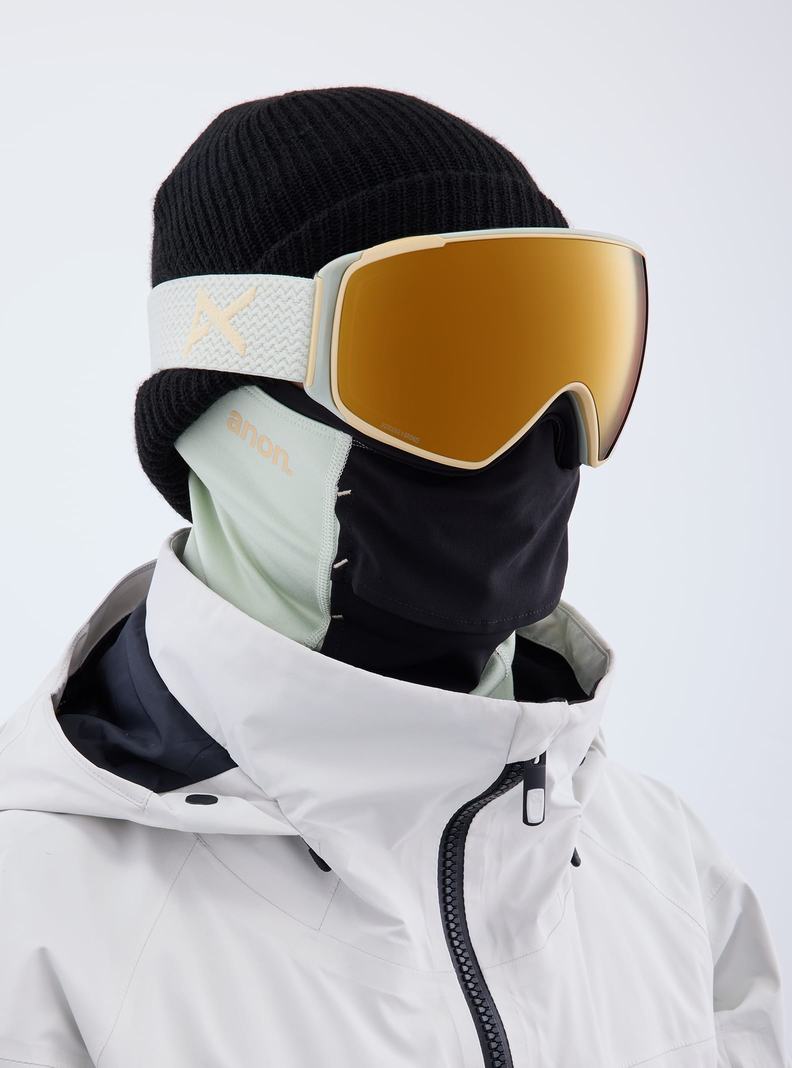 Burton Anon M4S Low Bridge Fit Goggles (Toric) + Bonus Lens + MFI® FACE MASK Okuliare Panske Oranžové | 27498-PEOC