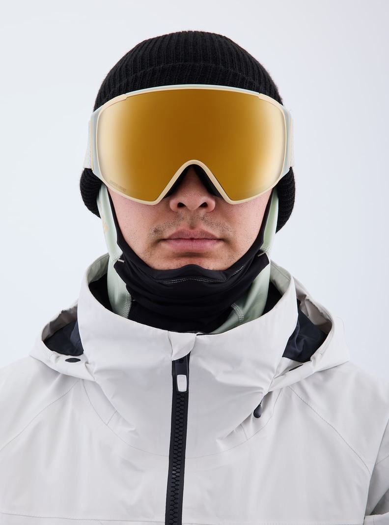 Burton Anon M4S Low Bridge Fit Goggles (Toric) + Bonus Lens + MFI® FACE MASK Okuliare Panske Oranžové | 27498-PEOC