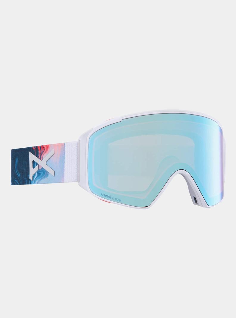 Burton Anon M4S Low Bridge Fit Goggles (Cylindrical) + Bonus Lens + MFI® FACE MASK Okuliare Damske Modre Ruzove | 64250-EHBJ