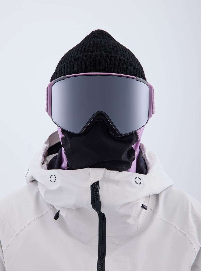 Burton Anon M4S Low Bridge Fit Goggles (Cylindrical) + Bonus Lens + MFI® FACE MASK Okuliare Panske Nachový Oranžové Čierne | 85391-PMFQ
