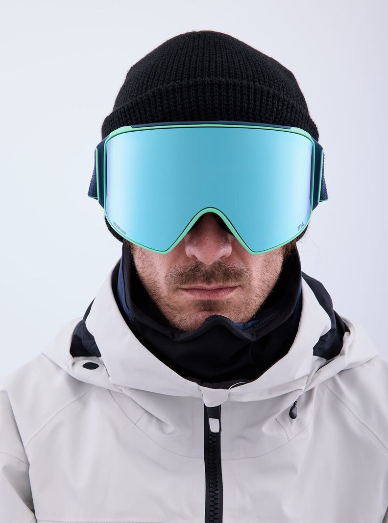 Burton Anon M4 Goggles (Cylindrical) + Bonus Lens + MFI® Face Mask Okuliare Damske Námornícka Modrá Modre Ruzove | 08237-VNAB