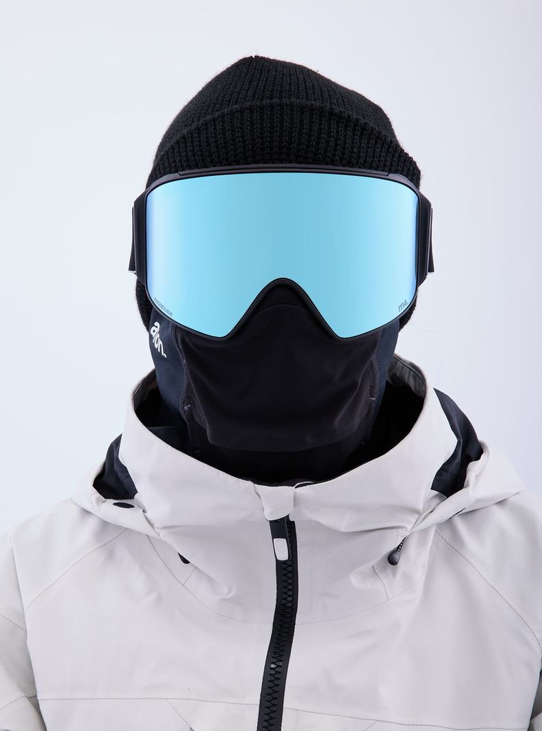 Burton Anon M4 Goggles (Cylindrical) + Bonus Lens + MFI® Face Mask Okuliare Damske Čierne Modre Ruzove | 16025-KNBP