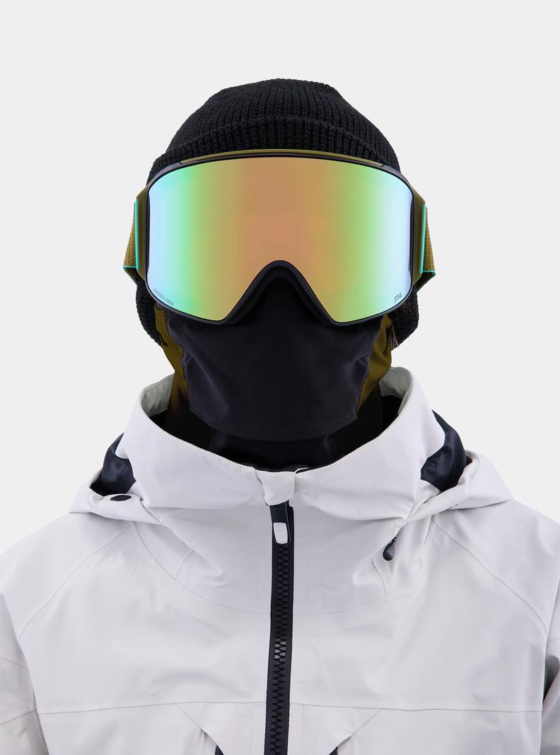 Burton Anon M4 Goggles (Cylindrical) + Bonus Lens + MFI® Face Mask Okuliare Damske Zelene Ruzove | 49562-EKTD