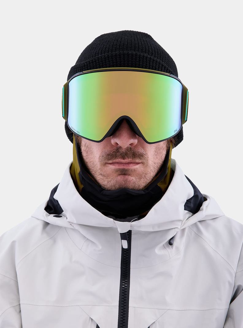 Burton Anon M4 Goggles (Cylindrical) + Bonus Lens + MFI® Face Mask Okuliare Damske Zelene Ruzove | 49562-EKTD