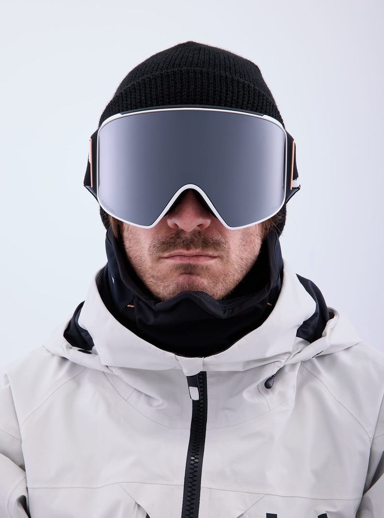 Burton Anon M4 Goggles (Cylindrical) + Bonus Lens + MFI® Face Mask Okuliare Panske Oranžové Čierne Nachový | 51402-JAOB