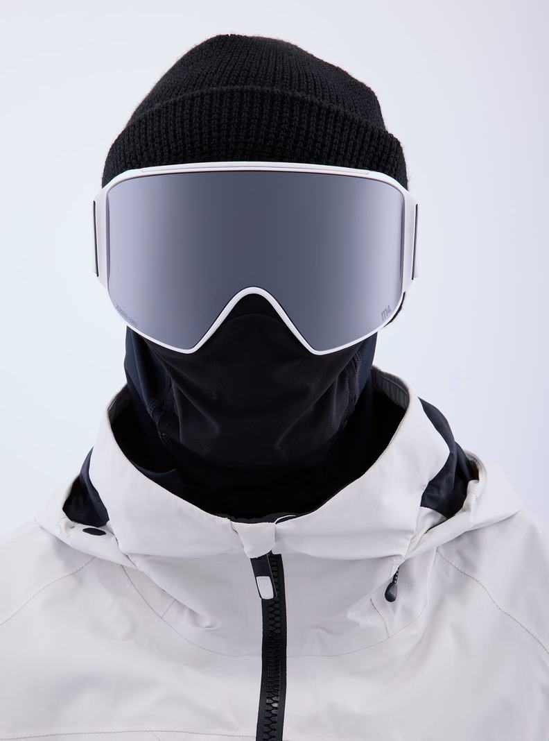 Burton Anon M4 Goggles (Cylindrical) + Bonus Lens + MFI® Face Mask Okuliare Damske Biele Oranžové Čierne Nachový | 71925-ZWDE