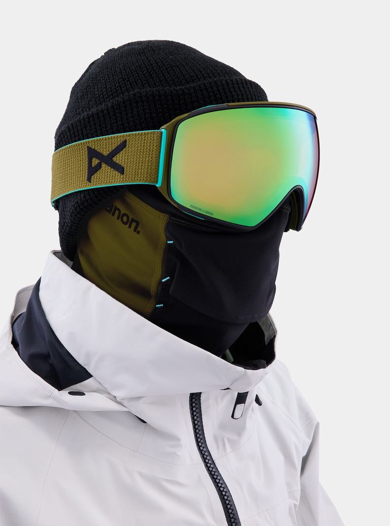 Burton Anon M4 Goggles (Toric) + Bonus Lens + MFI® Face Mask Okuliare Panske Zelene Ruzove | 02935-DECQ