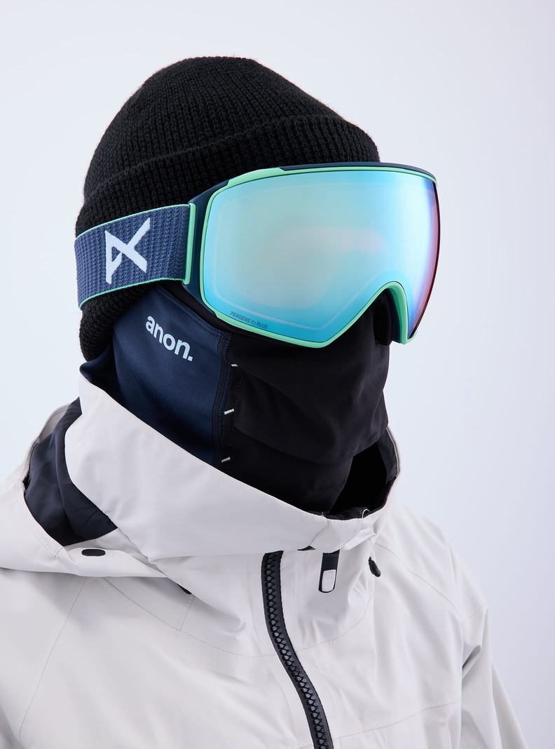 Burton Anon M4 Goggles (Toric) + Bonus Lens + MFI® Face Mask Okuliare Panske Námornícka Modrá Modre Ruzove | 14839-TBEV