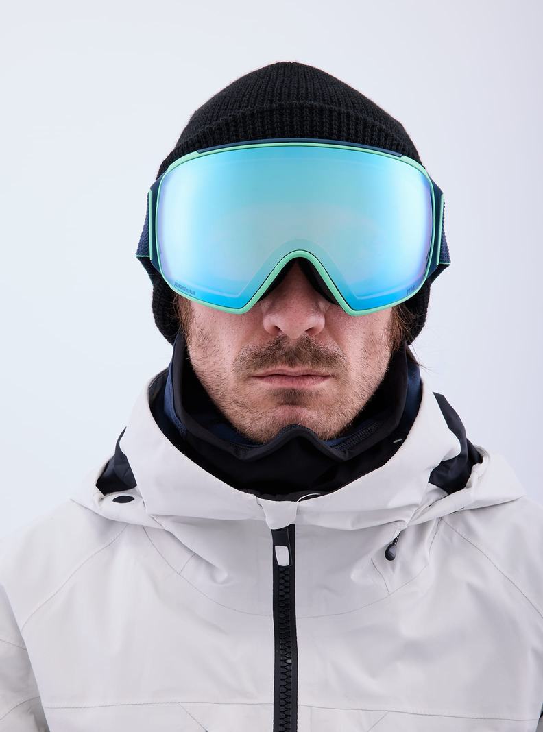 Burton Anon M4 Goggles (Toric) + Bonus Lens + MFI® Face Mask Okuliare Panske Námornícka Modrá Modre Ruzove | 14839-TBEV