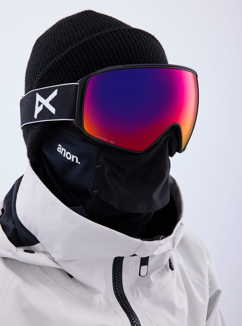 Burton Anon M4 Goggles (Toric) + Bonus Lens + MFI® Face Mask Okuliare Panske Čierne Oranžové Červené | 24806-IFPA