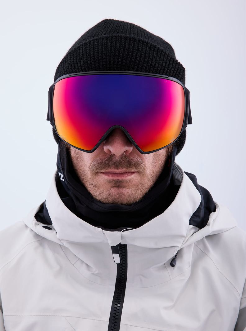 Burton Anon M4 Goggles (Toric) + Bonus Lens + MFI® Face Mask Okuliare Panske Čierne Oranžové Červené | 24806-IFPA