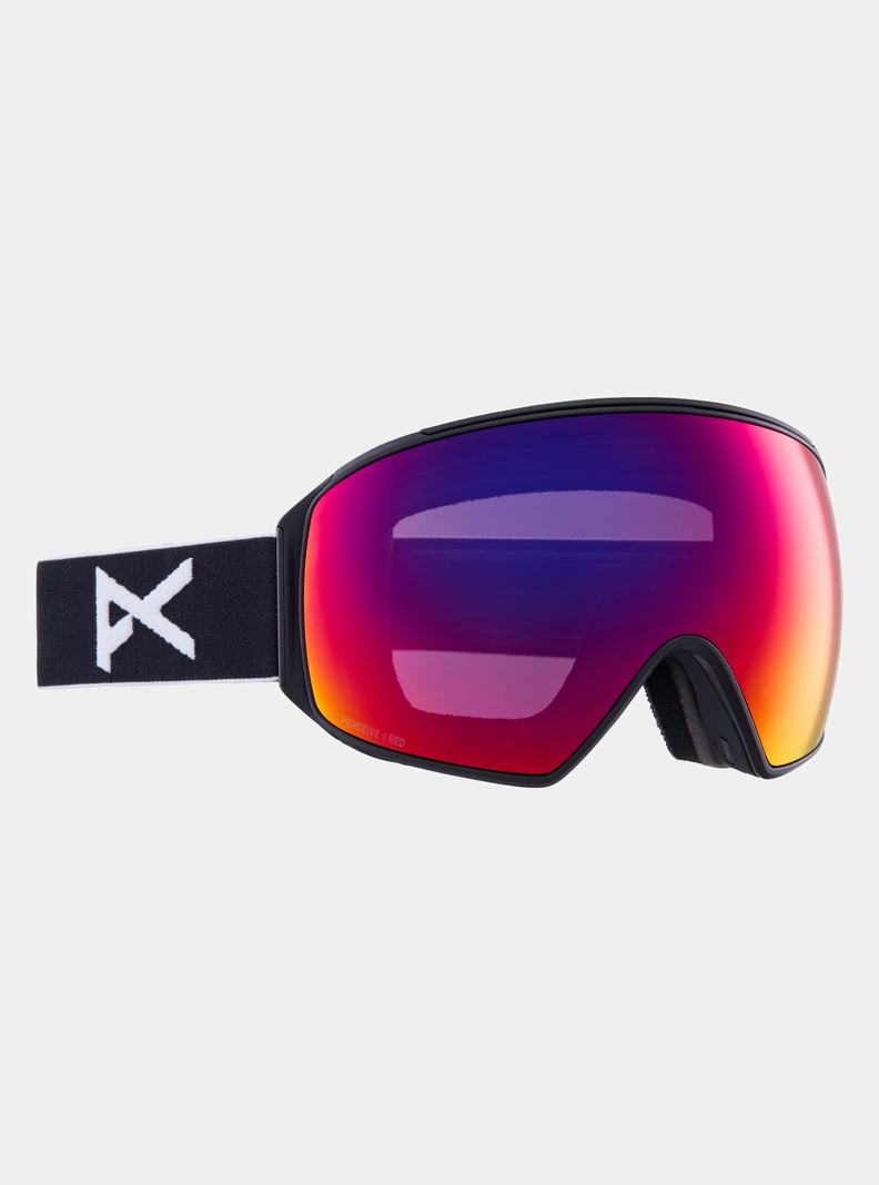Burton Anon M4 Goggles (Toric) + Bonus Lens + MFI® Face Mask Okuliare Panske Čierne Oranžové Červené | 24806-IFPA