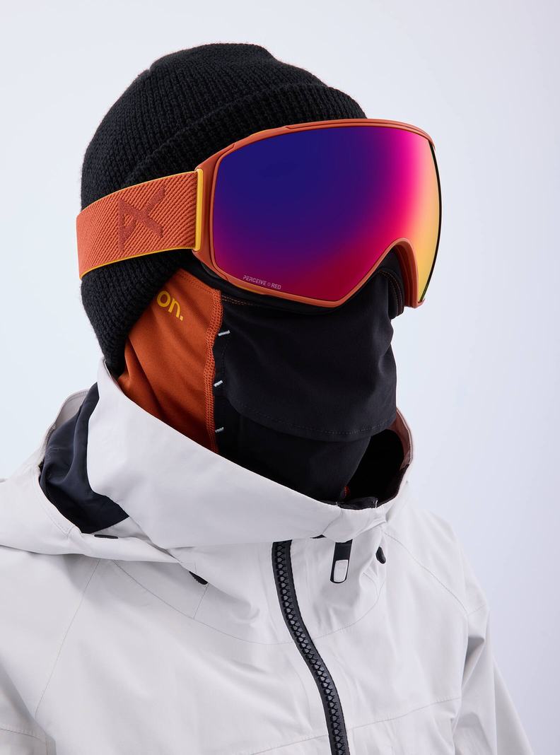 Burton Anon M4 Goggles (Toric) + Bonus Lens + MFI® Face Mask Okuliare Damske Oranžové Červené | 39260-KQIE