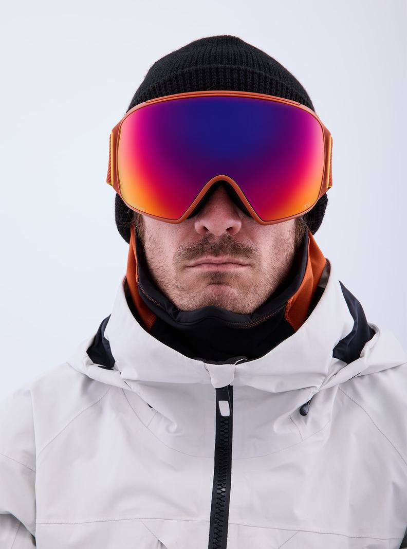 Burton Anon M4 Goggles (Toric) + Bonus Lens + MFI® Face Mask Okuliare Damske Oranžové Červené | 39260-KQIE